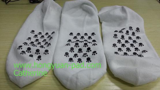 cotton sock by screen printing 