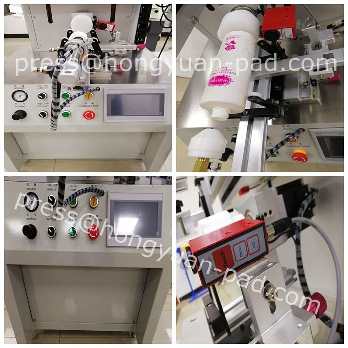 semi automatic cylindrical screen printing machine with photo-eye alignment system