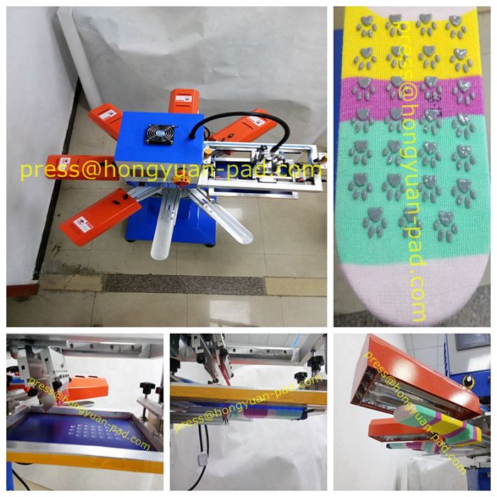 Silicone Dot Socks Screen Printing Machine