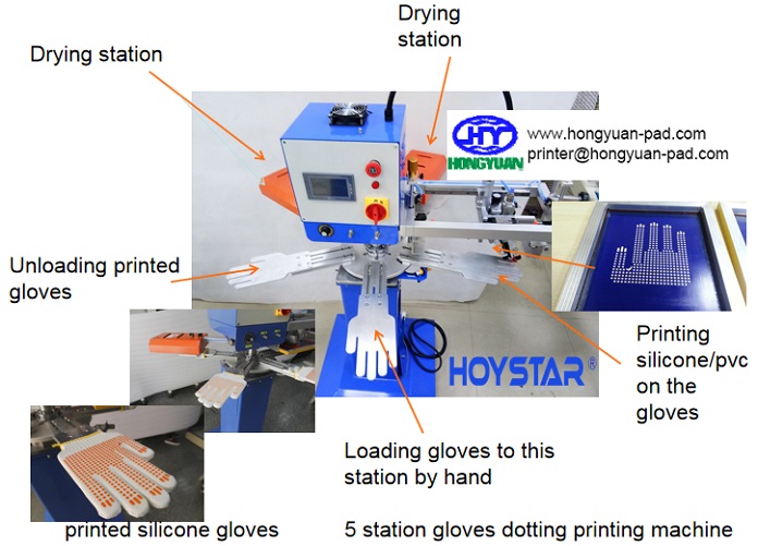 gloves dotting machine