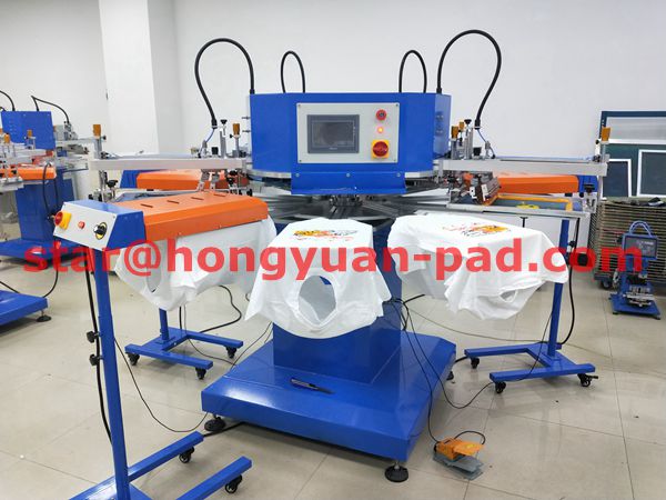 Automatic 4 color t shirt screen printing machine