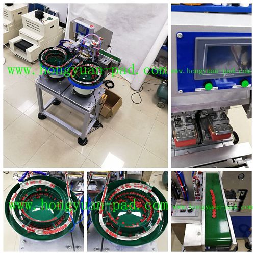 Plastic rotation counter wheel pad printing machine