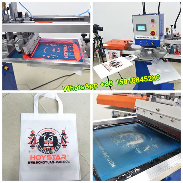 paper bag screen printing machine, kraft bag printing machine, non-woven bag printer