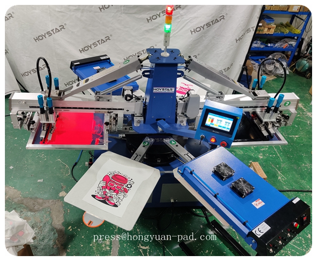 2 Colour 6 Stations Screen Printing Machine