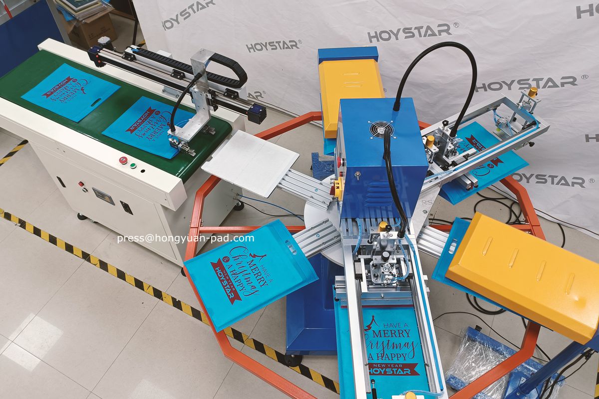 2 colors automatic printing machine with auto loading