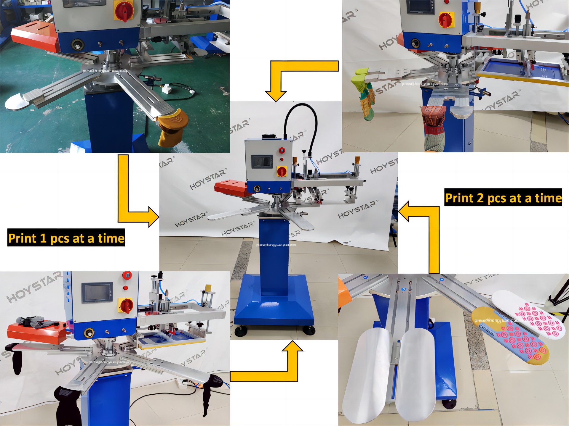 Semi Auto Rotary Screen Printing Machine For Anti Slip Boat Socks