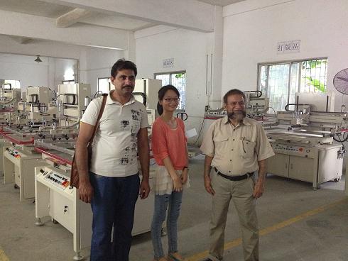 Flat silk screen printing machines