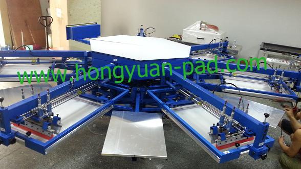 Auto 6color t shirt screen printing machine