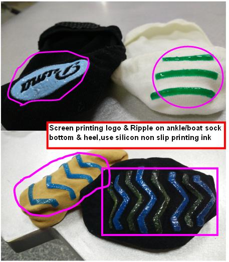 Sock heel anti slip printing machine