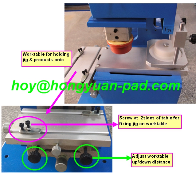 Closed ink cup pad printer