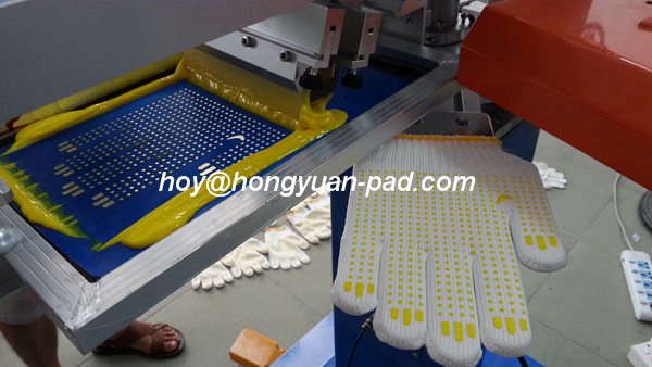 Silicon dotting gloves printing machine