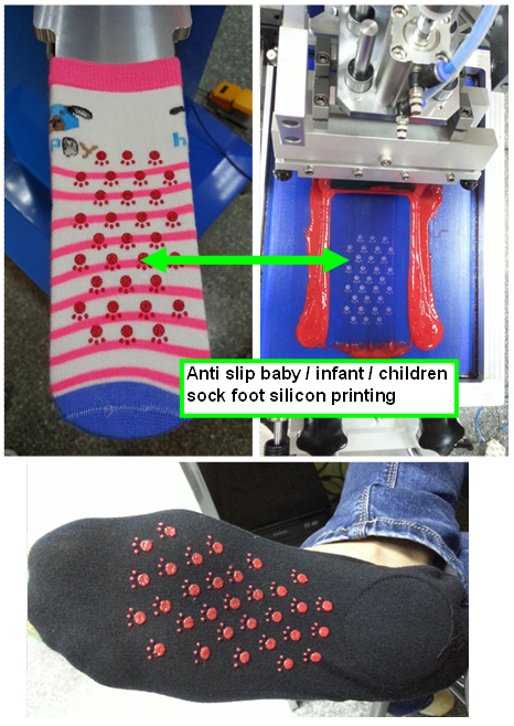children sock silicon printing machine