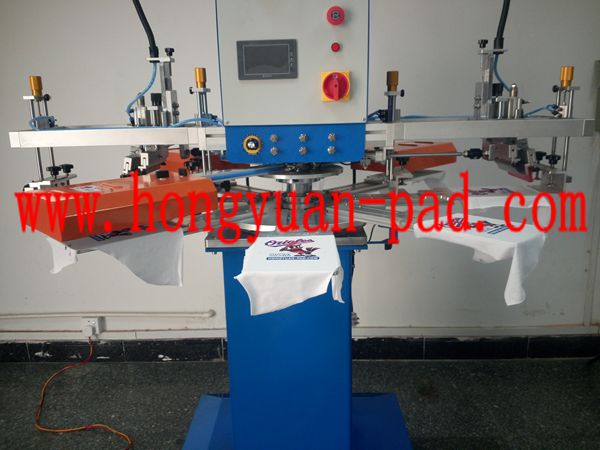 semi automatic 3 color screen printing machine