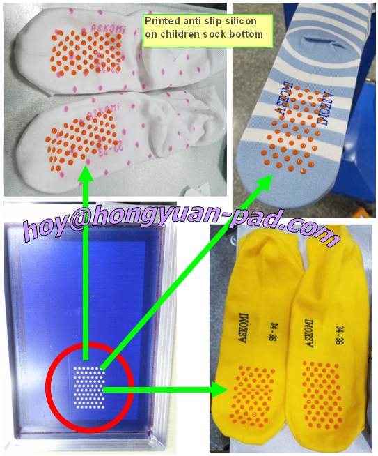 silicon dotting anti slip sock printer