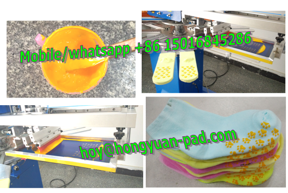 non slip silicon children sock printing machine