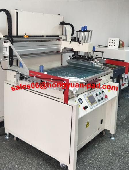 Flatbed screen printer in semi autom screen printer