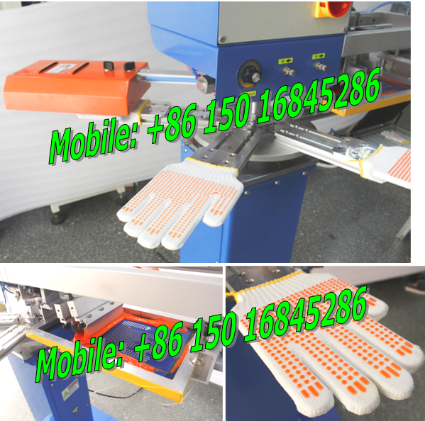 Non Slip Silicon Dotting Gloves Printing Machine