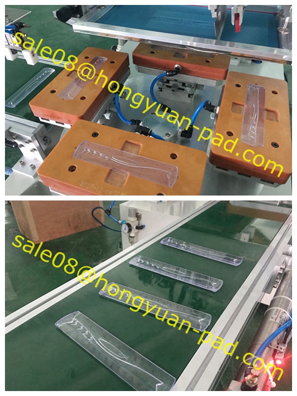 4 workstation screen printing machine with vacumm table