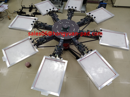 manual 8 color screen printing machine