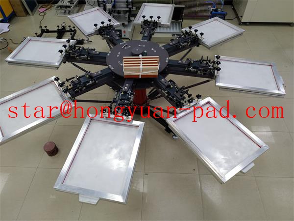 Manual 8 Color 8 Station Screen Printing Machine
