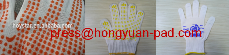 screen printing machine for printing pattern and anti slip dot glove 