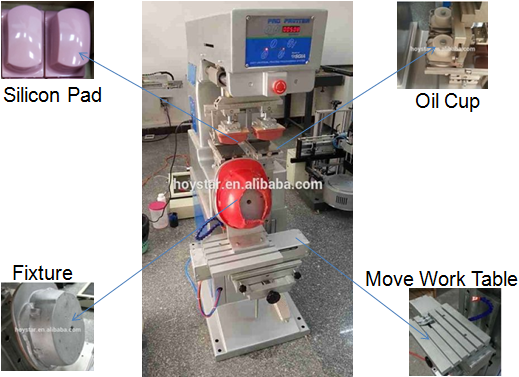  oil cup pad printing machine 