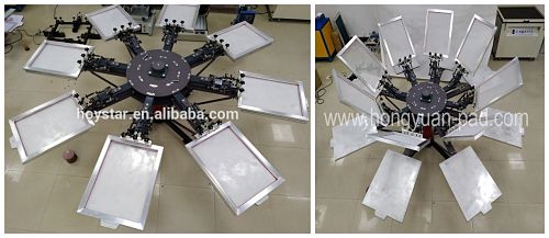 8 colour screen printing machine