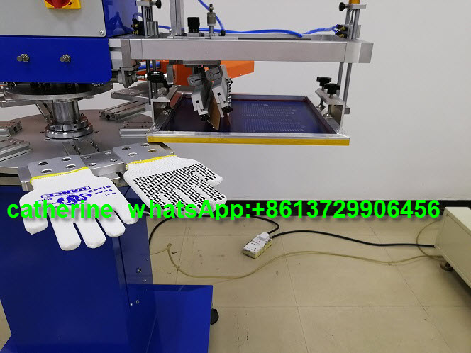 gloves silicone screen printing machine