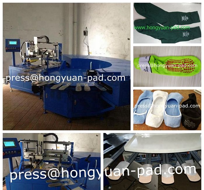 Rotary silk screen printer for socks