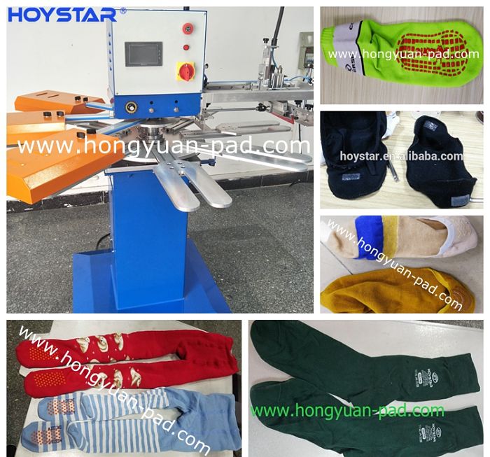 Socks automatic rotary non-slip dotting machine