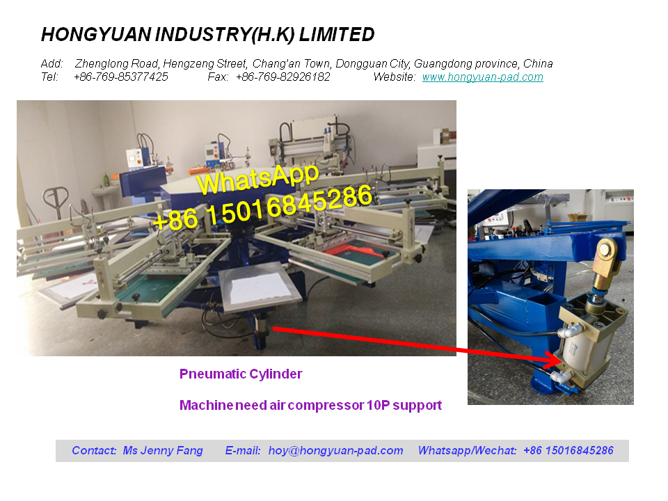 6 color t-shirt screen printing machine
