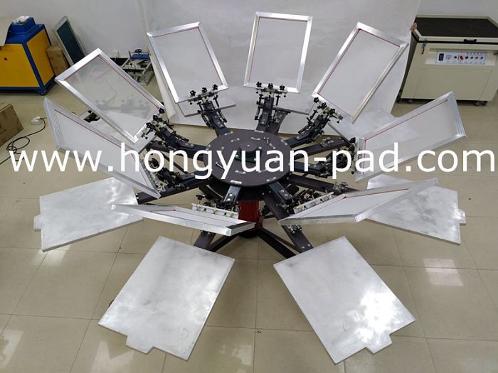 Octopus 8 color 8 station screen t shirt printing machine