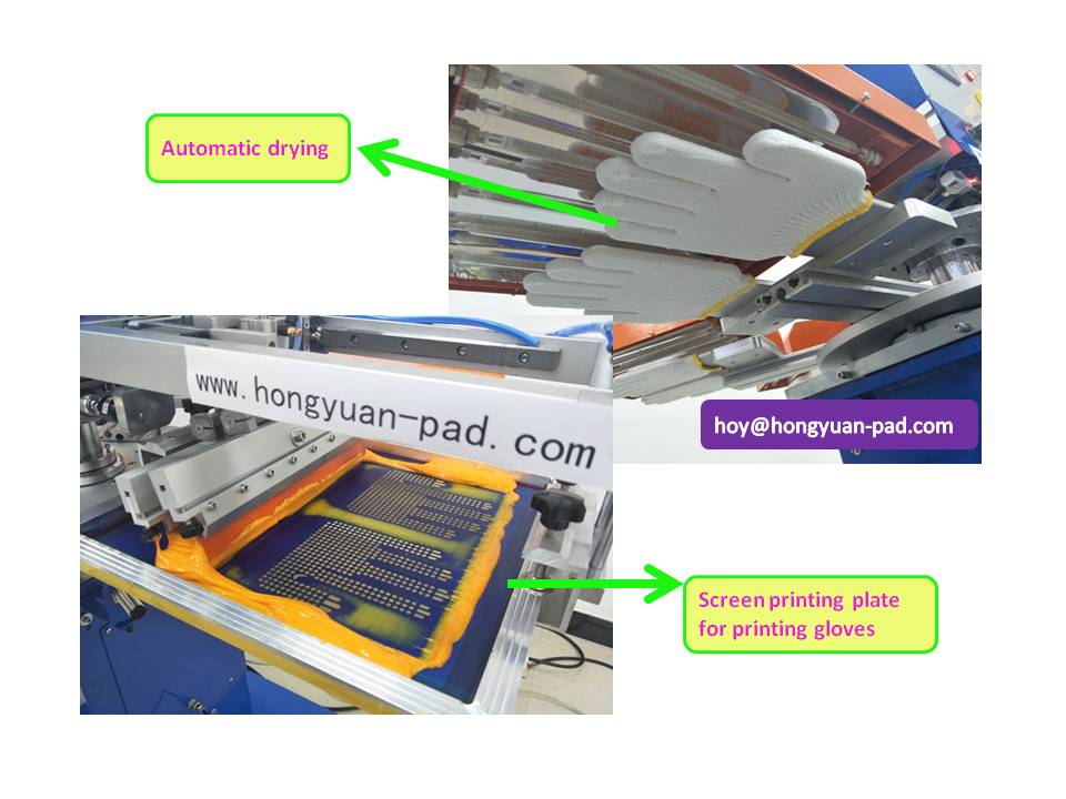 non slip glove dotting machine