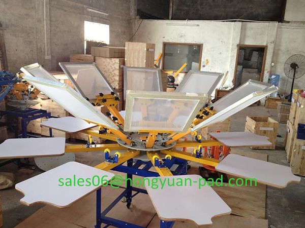 manual 6 color screen printing machine