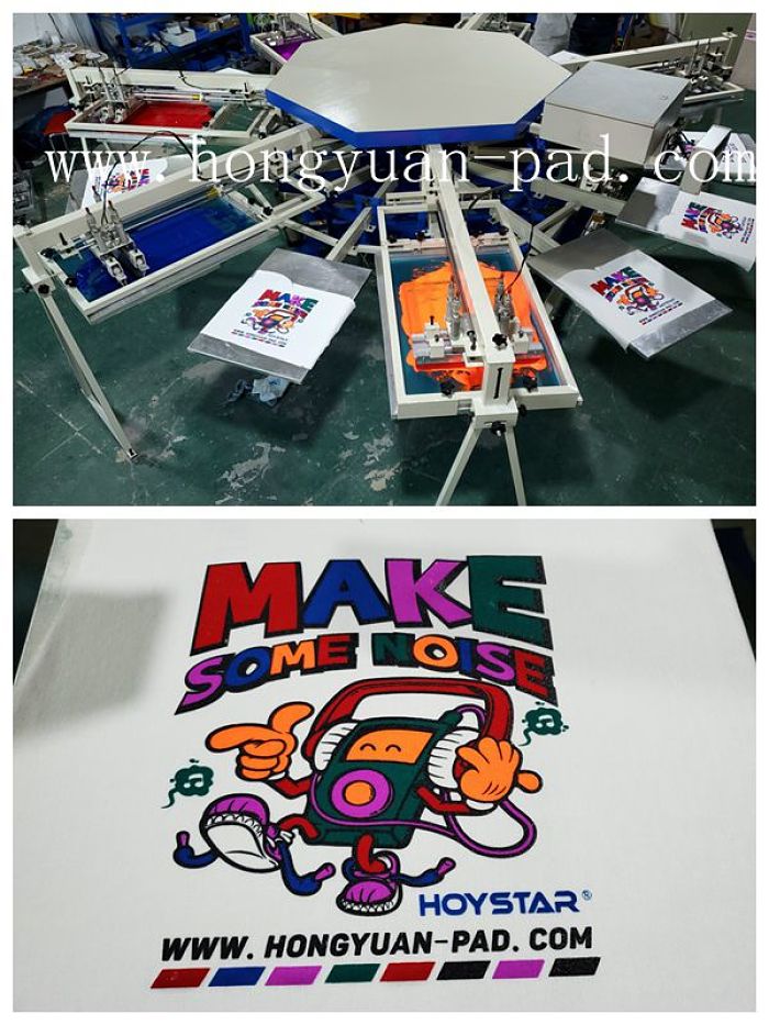 Round shape automatic textile screen printing machine