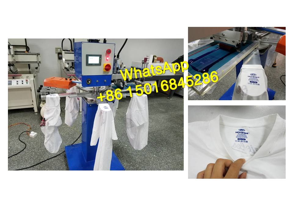 t shirt neck logo printing machine, clothes label printing machine