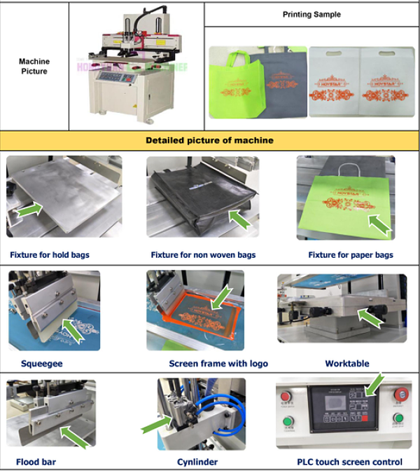 Non woven Bags Semi Automatic Screen Printing Machine