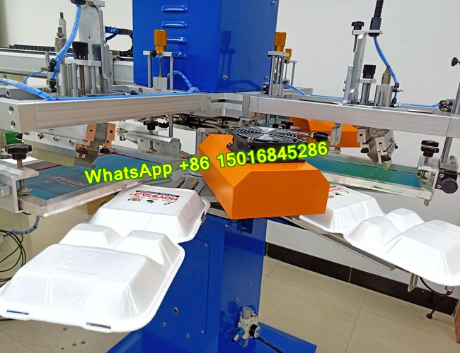 lunch box screen printing machine, food container printing machine