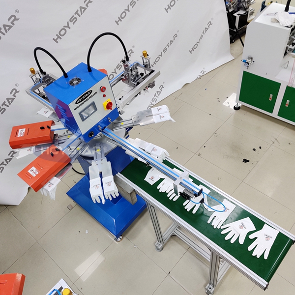 Non Skid Gloves Rotary Screen Printing Machine