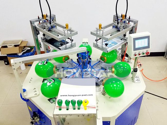 2 color balloon screen printing machine