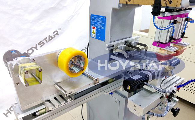 pad printer,pad printing machine,2 color pad printer,plastic tube printing machine,plastic tube pad printing machine,safety helmet printing machine,hard hat pad printer,plastic panel printing machine,refrigerator drawer printing machine