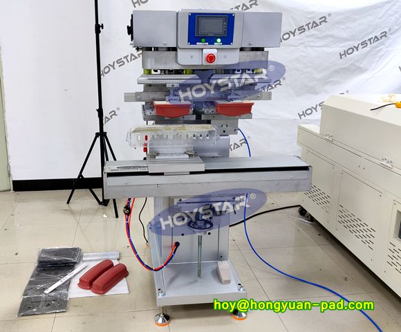 pad printing machine,2 color pad printing machine,refrigerator drawer pad printing machine,refrigerator drawer printing machine,air conditioner panel printing machine,water heater panel printing machine,plastic tube printing machine,plastic ruler printing machine