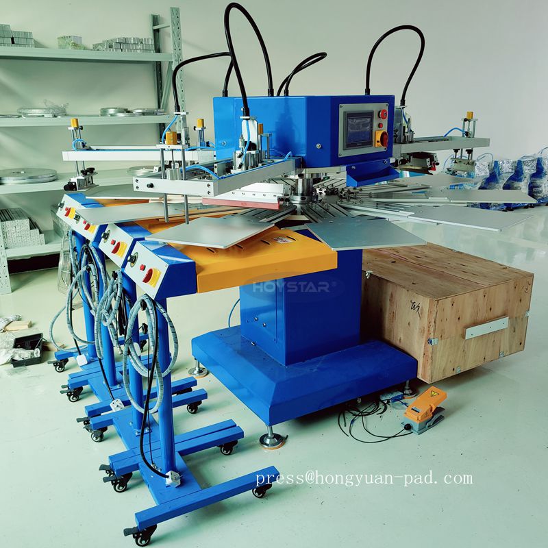 4 colour screen printing machine 