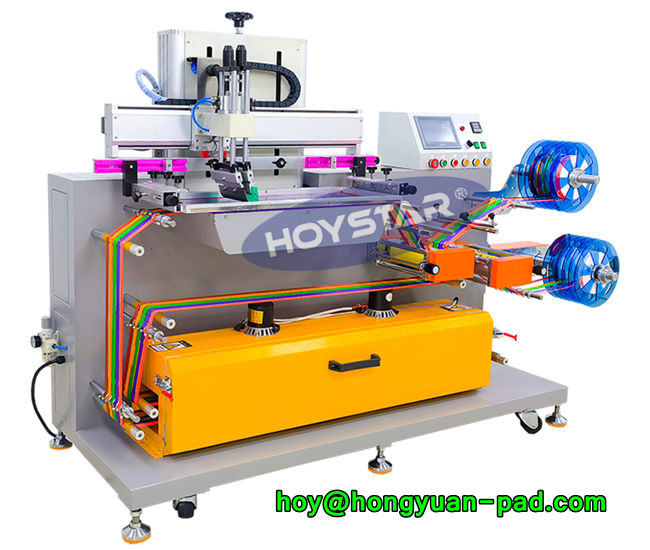 Ribbon screen printing machine,ribbon printing machine,satin ribbon printing machine,satin ribbon screen printing machine,screen printing machine roll to roll,ribbon roll to roll printing machine,roll to roll ribbon printing machine