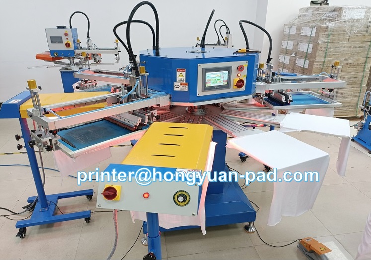 4 color rotary screen printing machine