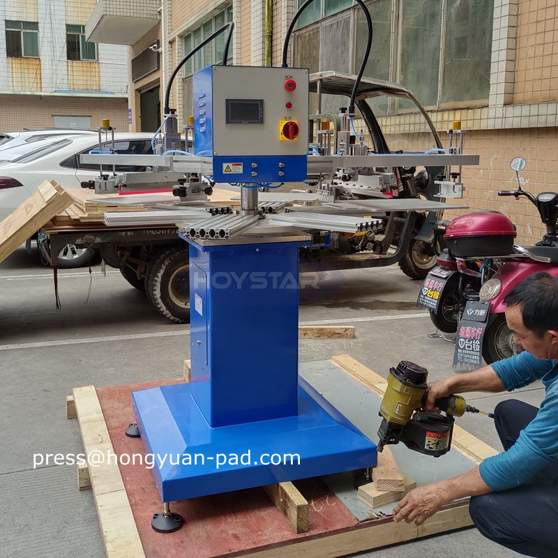 semi auto 2 colour screen printing machine