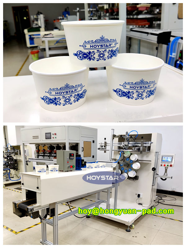 Salad Bowls Screen Printing Machine,Salad Bowl Printing Machine,Automatic Screen Printing Machine,Bowl printing machine,screen printing machine for paper cup, screen printing machine for plastic cup,paper cup printing machine,plastic cup printing machine