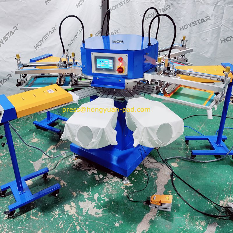 Large 4 colors screen printing machine