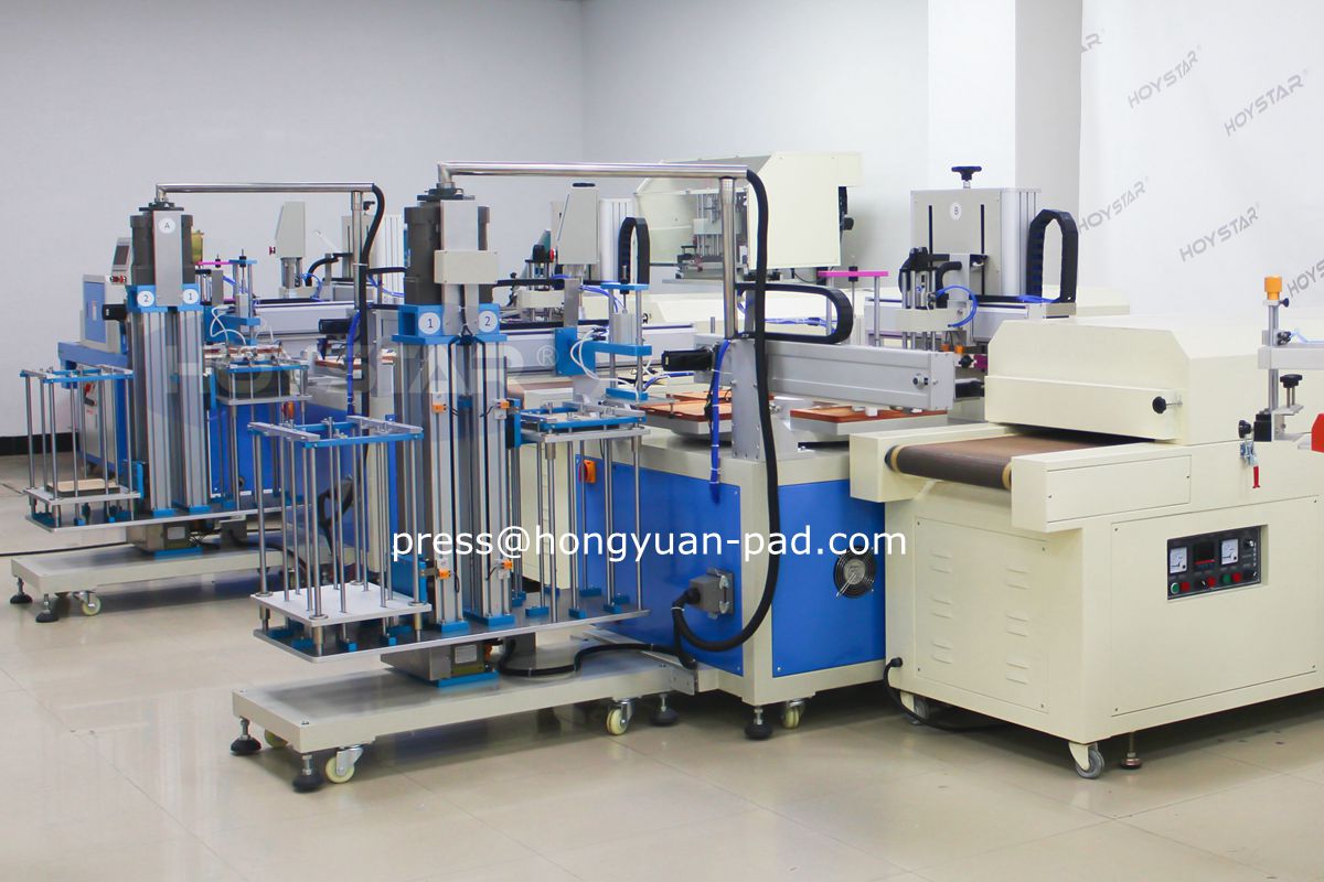 Automatic cutting mat screen printing machine