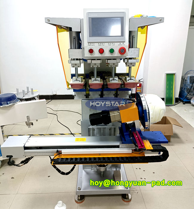 helmet printing machine,safety helmet printing machine,safety helmet pad printing machine,pad printing machine 4 color, 4 color safety helmet printing machine,hard hat pad printer,hard hat printer,4color pad printer,4color hard hat pad printer